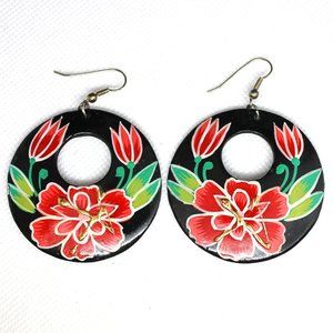 Vintage Hand Painted Earrings